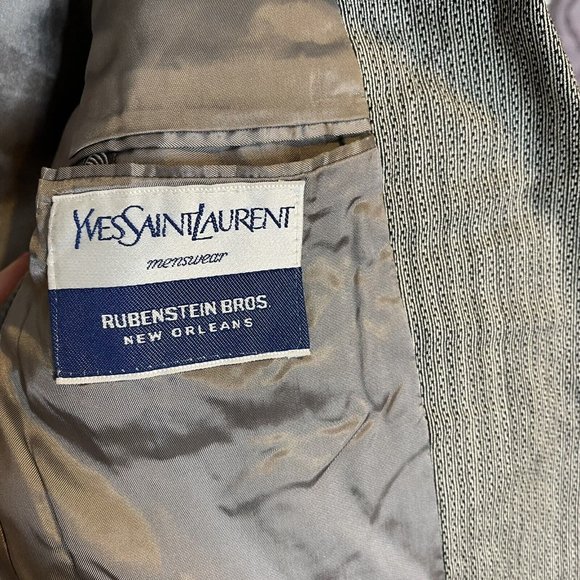 yves saint laurent men jacket blazer medium 100% wool suit Made In France M - Picture 4 of 7
